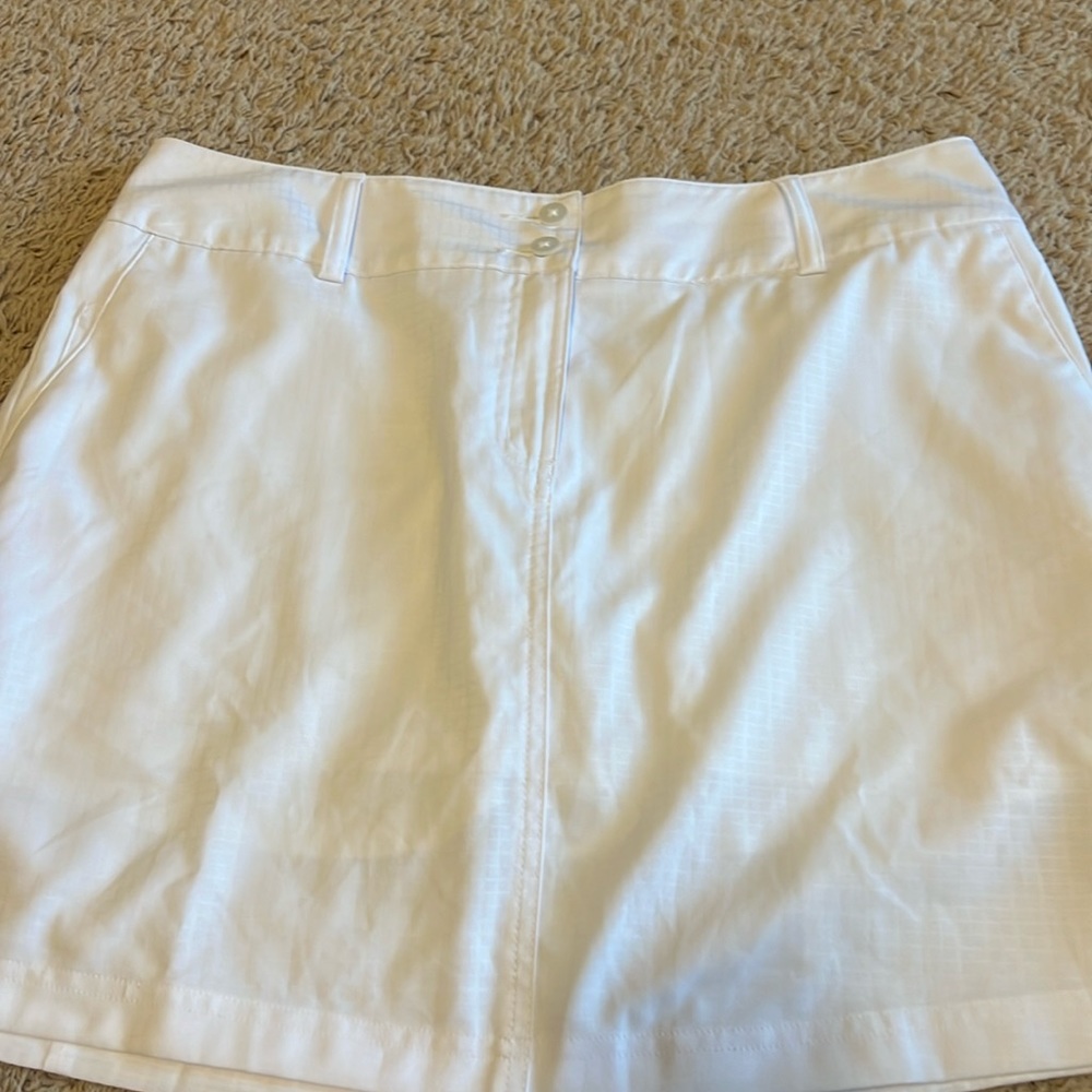 Adidas white golf skort